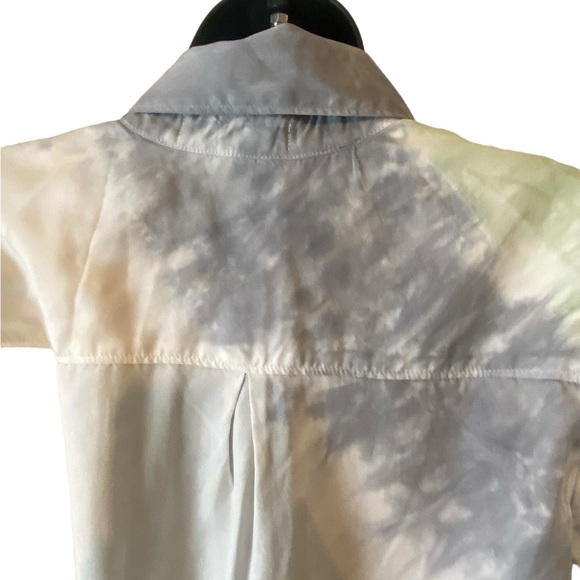 Red Haute spring tie dye collared button down shirt NWT size S. Retail $166 - Picture 7 of 11